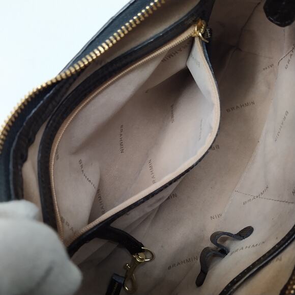 Brahmin Bekka Brown Leather Zipper Closure Hobo Shoulder Bag - Picture 15 of 16